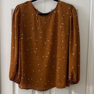 Apt. 9 Women's Brown Patterned Blouse